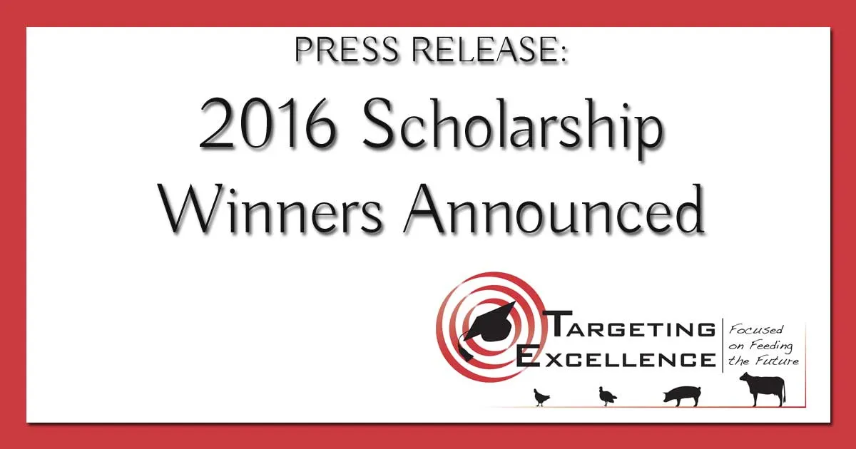 2016 Scholarship Winners Announced
